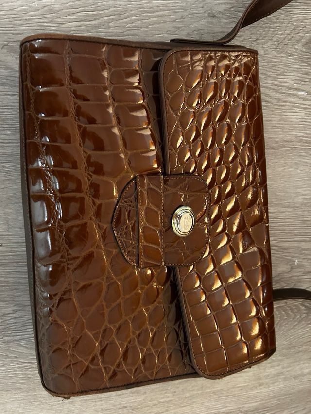 Borsa a tracolla Emilio Pucci effetto coccodrillo