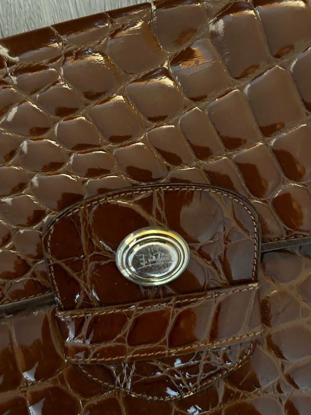 Borsa a tracolla Emilio Pucci effetto coccodrillo