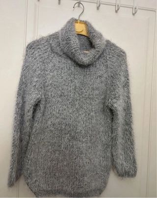 Maglione collo alto grigio
