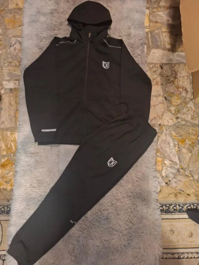 Conjunto Foot Korner Negro Reflectante