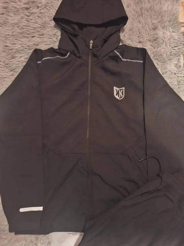 Conjunto Foot Korner Negro Reflectante