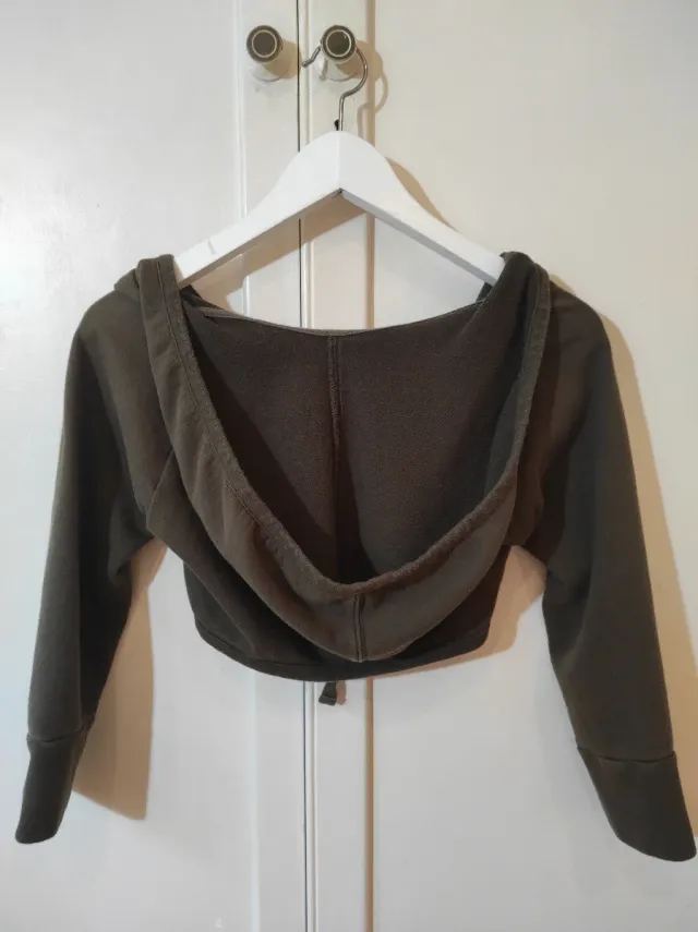 2000s Khaki Green Bolero Hoodie – Mango