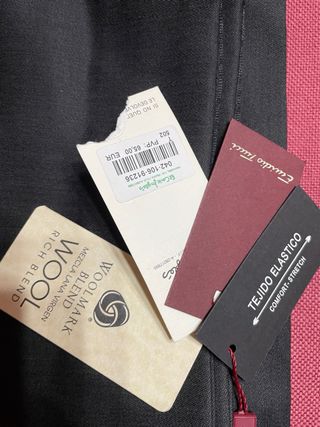 Pantalón de vestir caballero talla 52 negro Gris