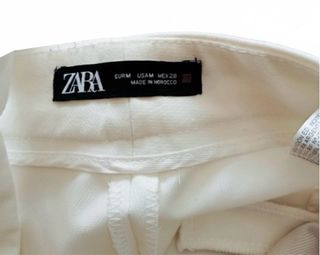 Pantalones beige de pana y blanco vestir