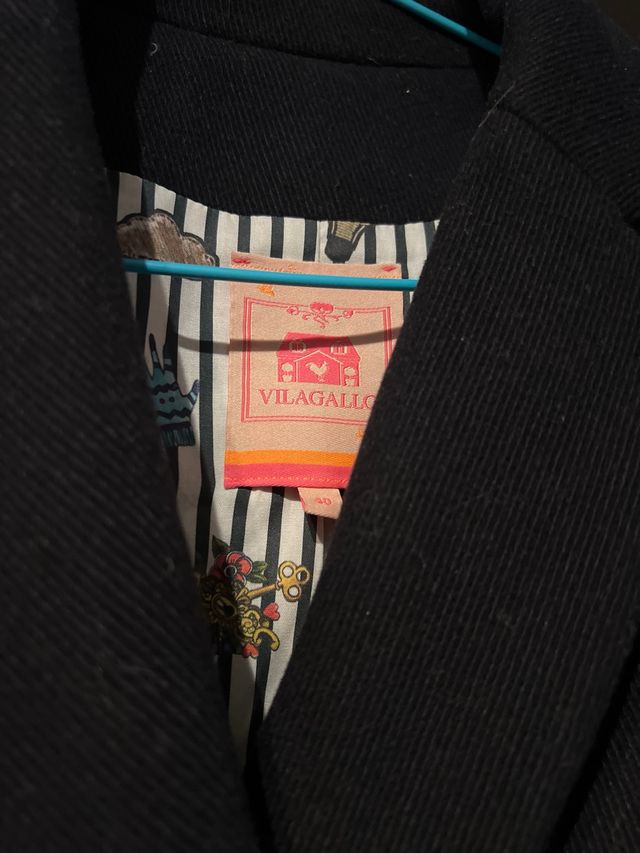 Abrigo Villagallo azul talla 40