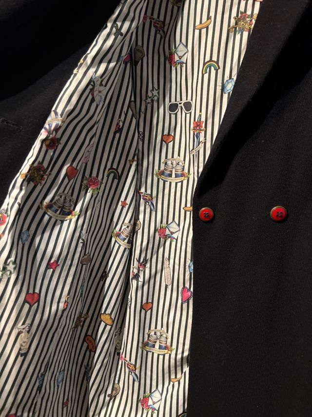 Abrigo Villagallo azul talla 40