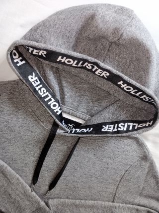 Sudadera Hollister Gris Unisex