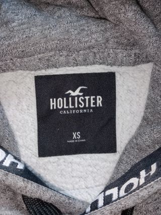 Sudadera Hollister Gris Unisex