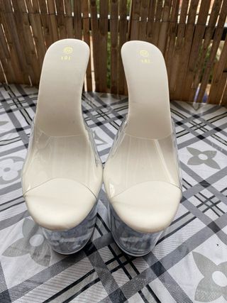 Sandalias Drag / Pole Dance Transparentes