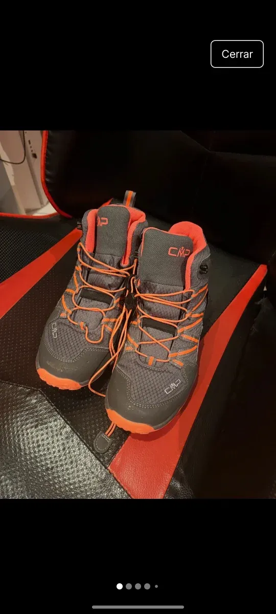 Botas de montaña CMP grises y naranjas talla 37