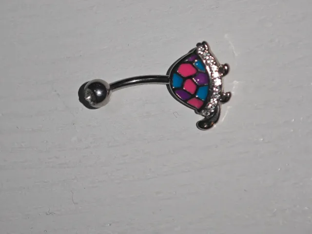 Piercing Ombligo Tortuga Esmaltada