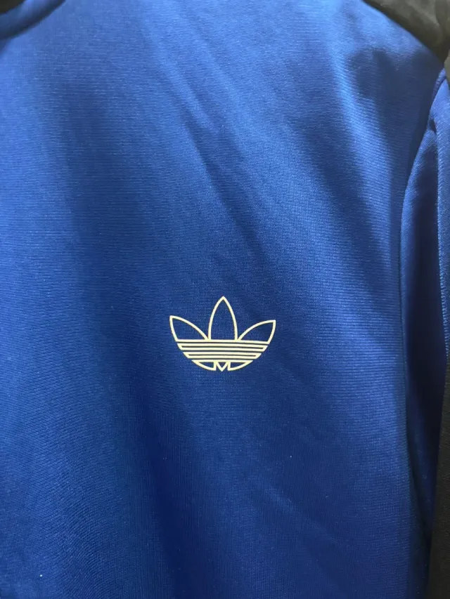 Chaqueta Adidas Original Azul y Negra