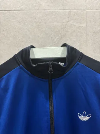 Chaqueta Adidas Original Azul y Negra