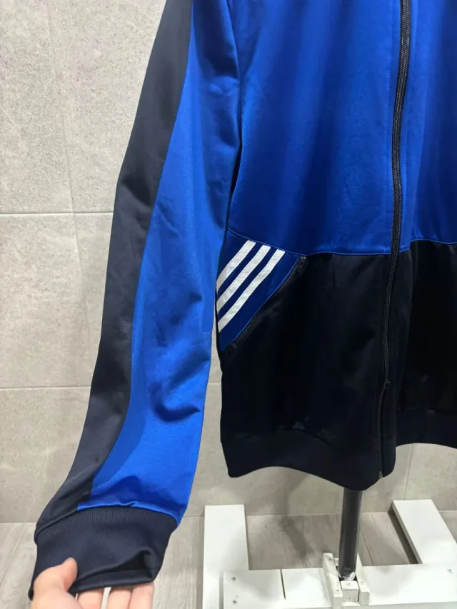 Chaqueta Adidas Original Azul y Negra