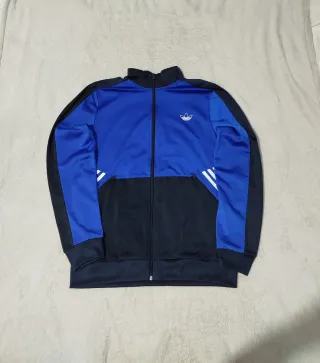 Chaqueta Adidas Original Azul y Negra