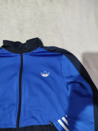 Chaqueta Adidas Original Azul y Negra