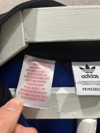 Chaqueta Adidas Original Azul y Negra