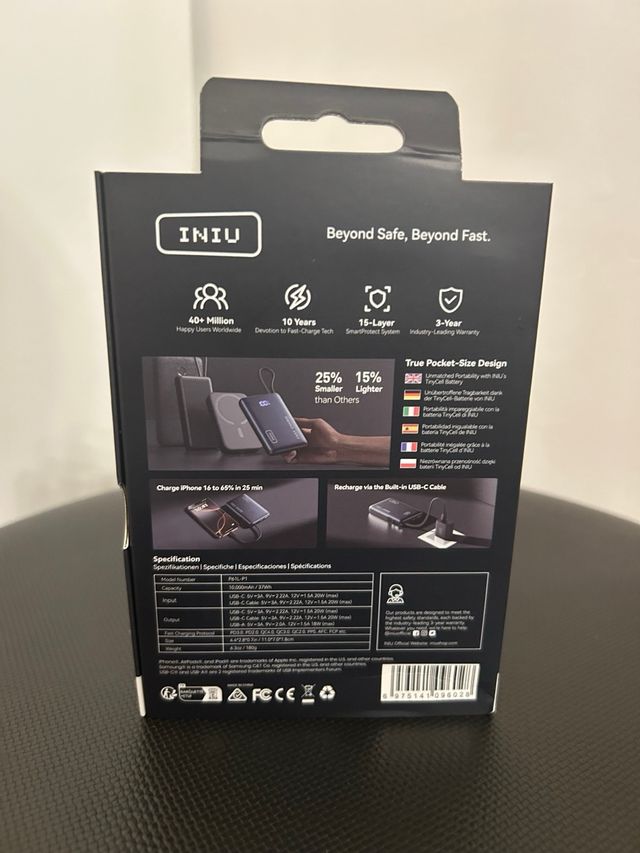 INIU Power Bank 10000mAh Fast Charge
