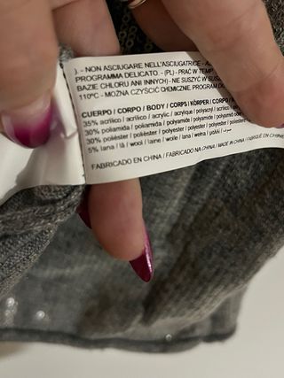 Top lentejuelas plata Talla M, NUEVO