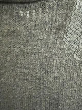 Top lentejuelas plata Talla M, NUEVO