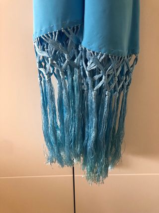 Traje Flamenco Lunares Verde manzana y Turquesa