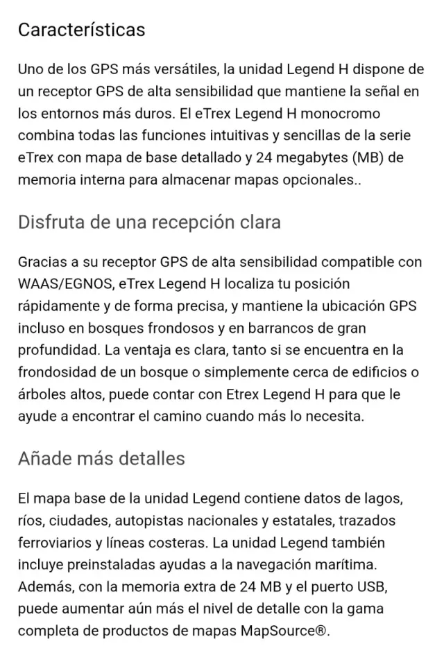 OFERTA!! GPS Garmin eTrex Legend H