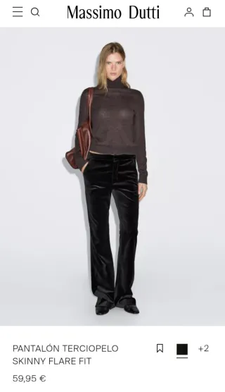 Pantalón Massimo Dutti Terciopelo  S NUEVO