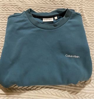 Felpa Calvin Klein Blu Petrolio Taglia L