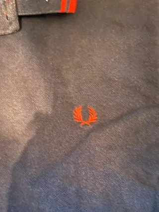 Polo Fred Perry Negro y Rojo Talla XL