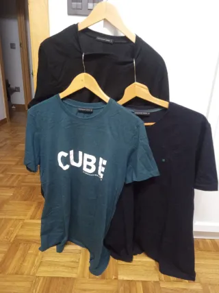 Lote 3 Camisetas Algodón talla M=2,L=1