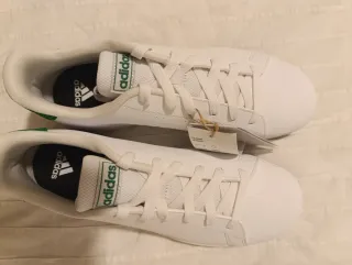 Adidas Advantage Talla 39 1/3 Blancas Verdes