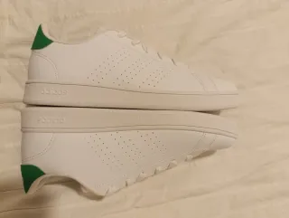 Adidas Advantage Talla 39 1/3 Blancas Verdes