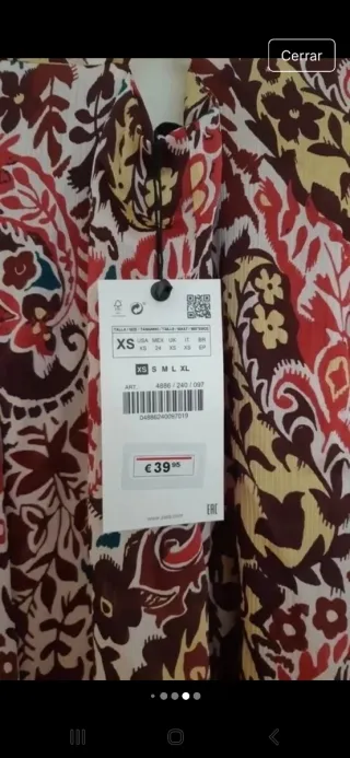 Vestido largo estampado tiras cruzadas