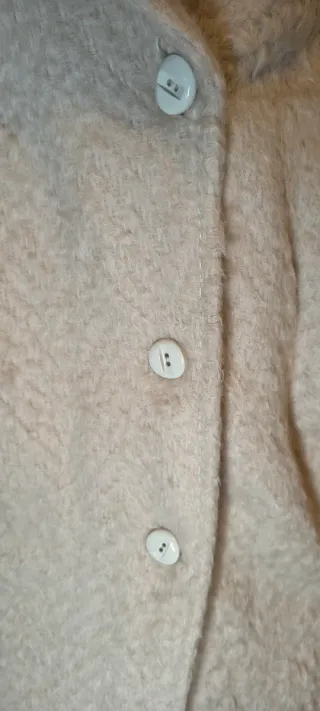 Cappotto Vintage Mohair/Lana Anni '60 Beige