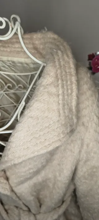 Cappotto Vintage Mohair/Lana Anni '60 Beige