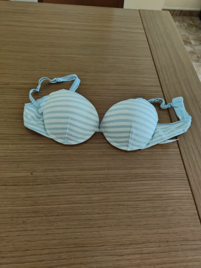 Sujetador Woman Secret rayas azul y blanco