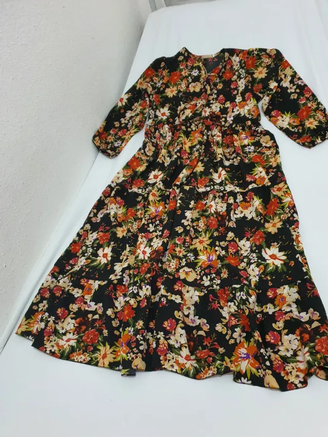 Vestido largo estampado floral