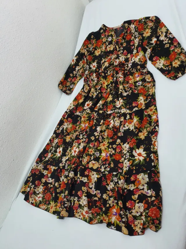 Vestido largo estampado floral