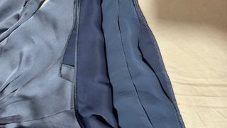 Vestido Zara Azul Satén NUEVO