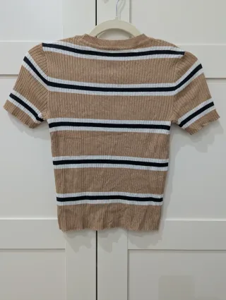 Camiseta de punto a rayas H&M XS