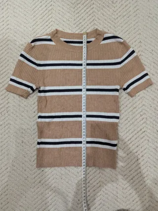 Camiseta de punto a rayas H&M XS