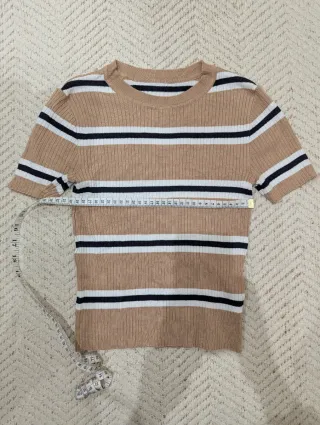 Camiseta de punto a rayas H&M XS