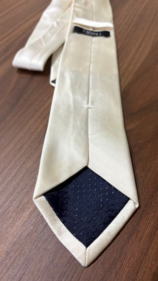 Corbata de seda hombre beige