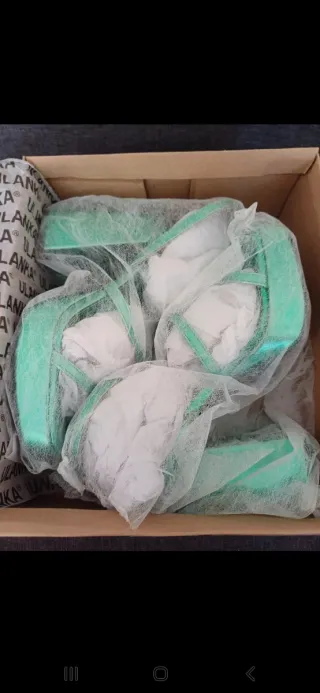 Sandalias tacón plataforma verde