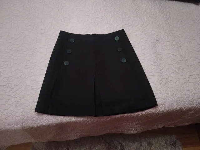 Falda negra botones Massimo Dutti