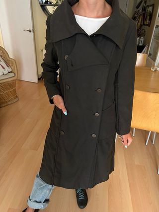 Abrigo largo Desigual gris oscuro talla 40