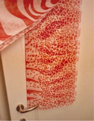 Foulard donna fantasia zebra rosso bianco