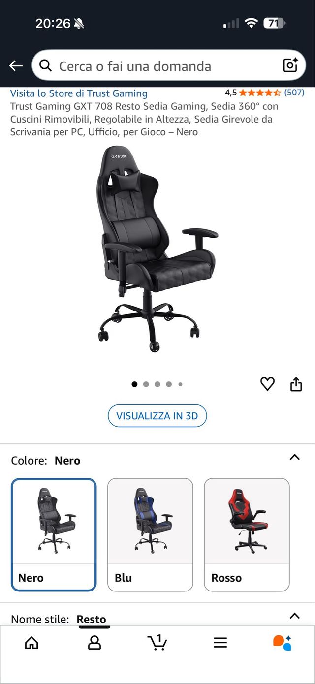 Sedia Gaming Trust GXT 780