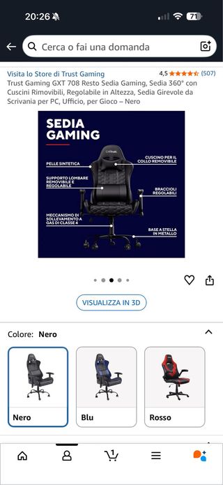 Sedia Gaming Trust GXT 780