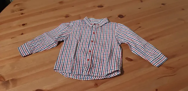 Camisa cuadros bebé manga larga